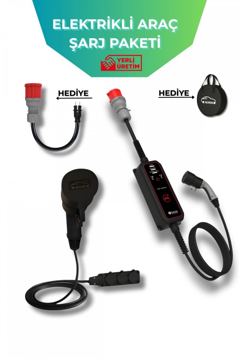 Bemis Pro 22KW Taşınabilir Elektrikli Araç Şarj İstasyonu+Dönüştürücü+Nuvıon V2L Kia/Hyundai/Ssangyong Uyumlu