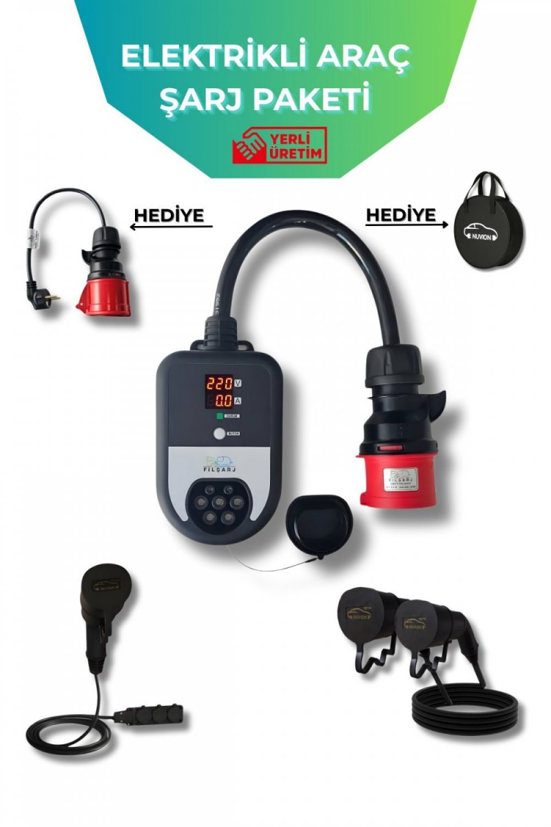 FİLŞARJ Elektrikli Araç Şarj İstasyonu-V2L Kia /Hyundai /Ssangyong Uyumlu-Type (TİP) 2 Ac Şarj Kablosu-Dönüştür