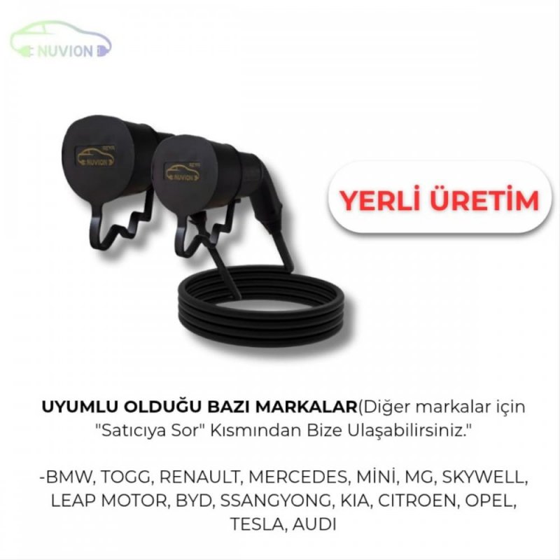 22kW TYPE (TİP) AC ŞARJ KABLOSU 15 METRE