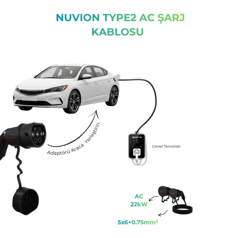 FİLŞARJ Elektrikli Araç Paketi-Şarj İstasyonu-V2L MG Markaya Uyumlu-Type(Tip) 2 Ac Şarj Kablosu-Dönüştürücü